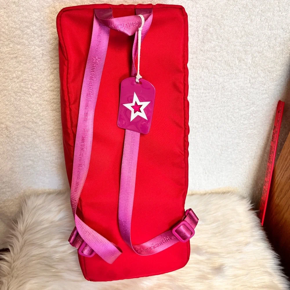 American Girl Red and Pink Doll Carrier